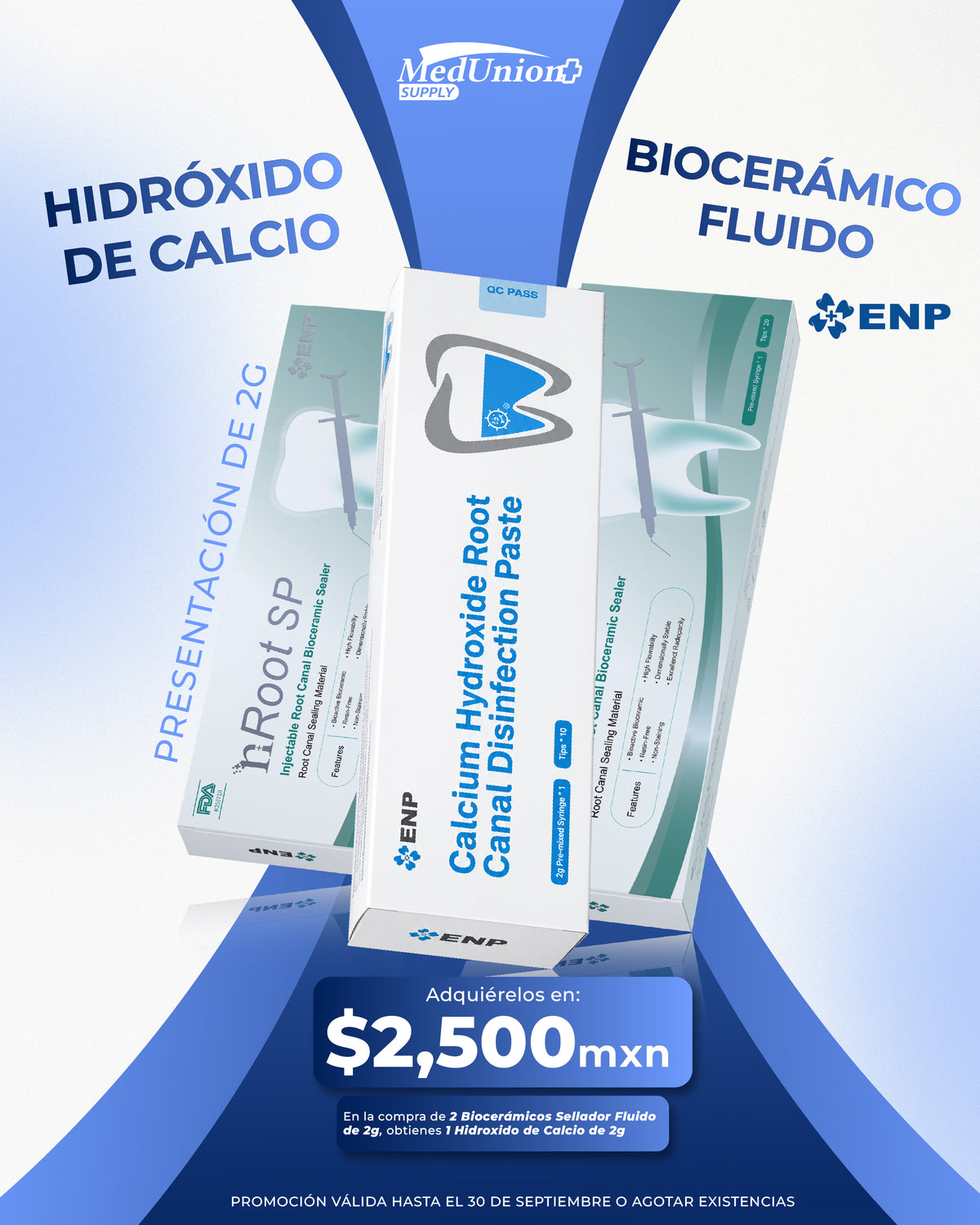 Bioceramico Sellador Fluido + Hidroxido de Calcio